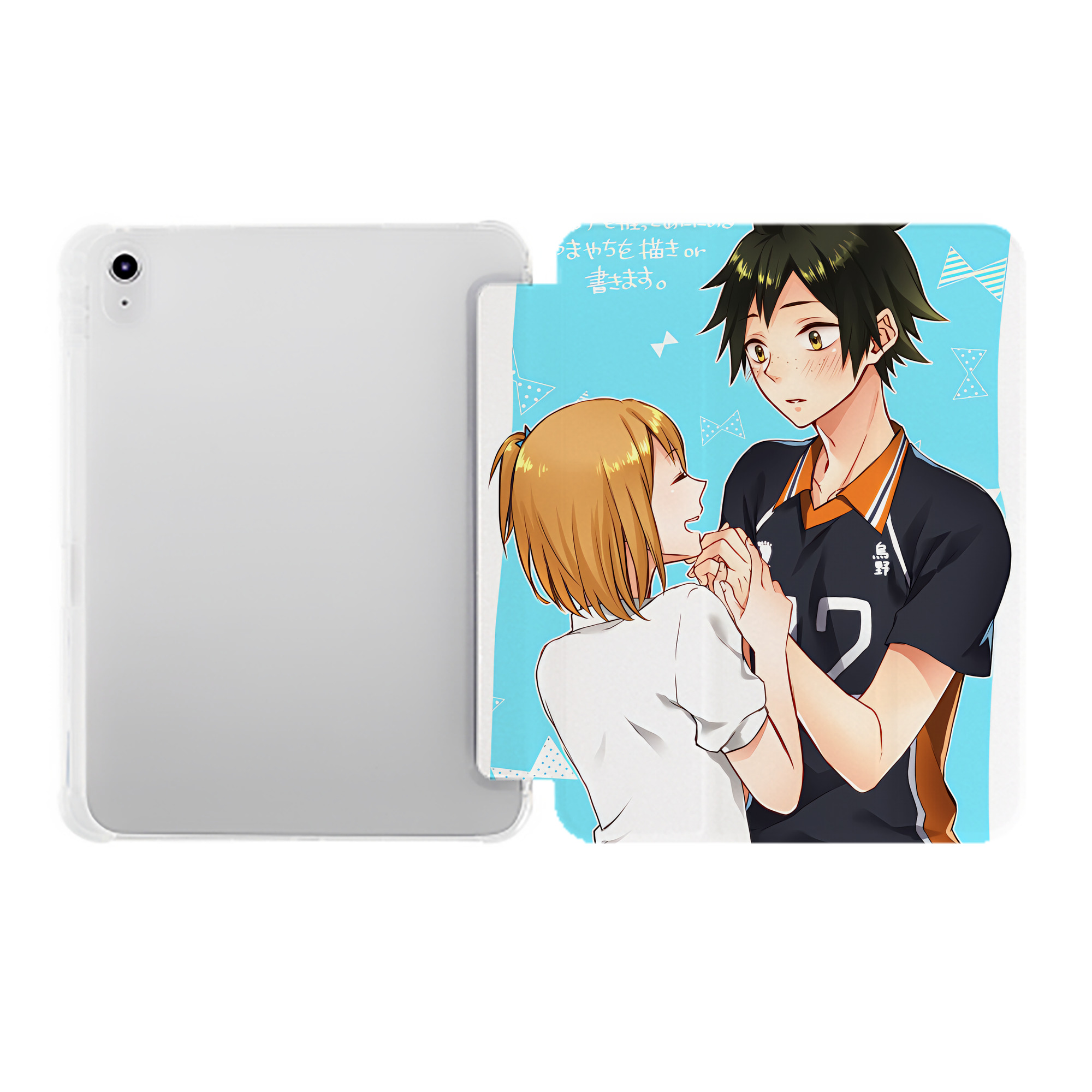 （画像用） ハイキュー!! Haikyu!! IPad ケース ペン収納付き 三つ折りスタンド PUレザー×シリコン 対応機種9.5/10.5/10.9インチ
